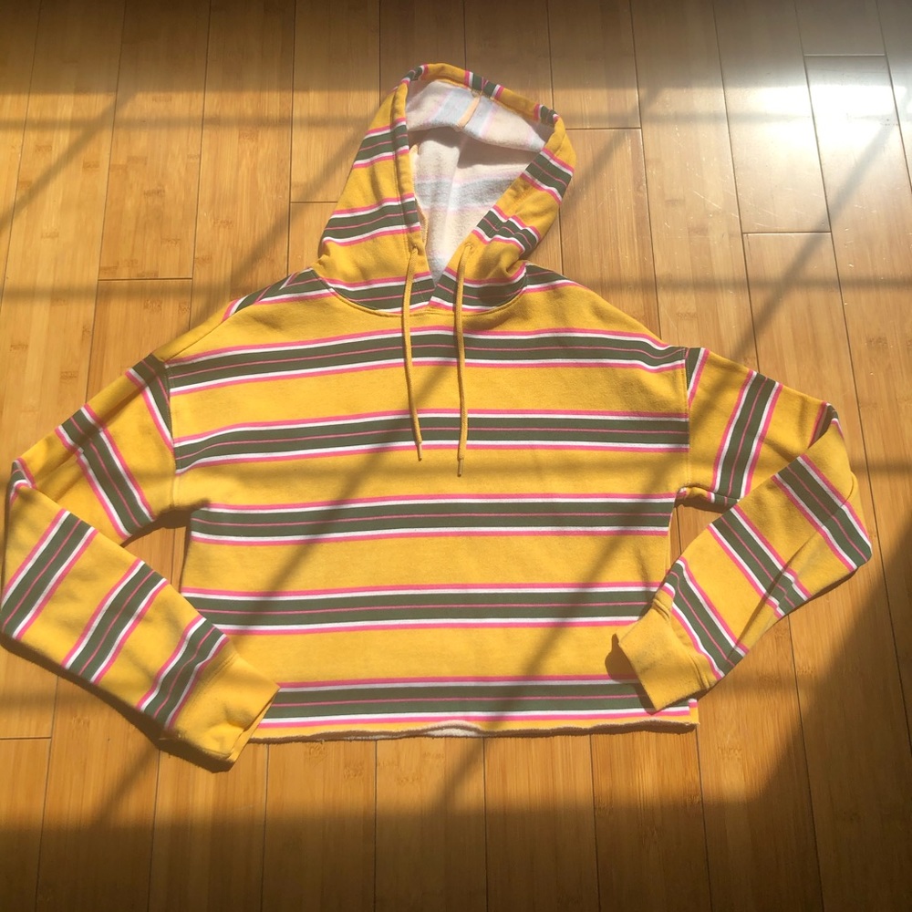 Striped Cropped Sweatshirt